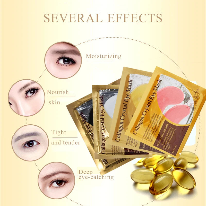 Gold Collagen Crystal Eye Mask Skincare Eye Patches - 10 Pairs