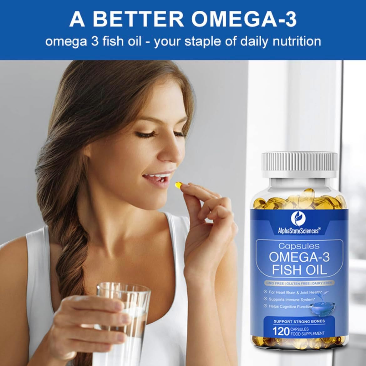 Premium Omega 3 Fish Oil Max Strength 3600Mg